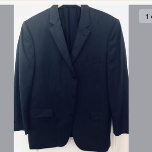 REDA Super 130's Char Grey Pinstripe Men's Blazer